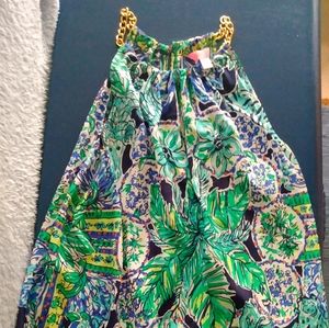 Blouse with chain straps